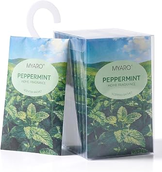 MYARO Hanging Sachets Air Freshener for Home 12 Packs Clean & Fresh Hanging Scented Sachet Bags for Closet, Clothes, Lingerie Drawer, Car, Bedroom, Laundry Fragrance Gift for New House Mint