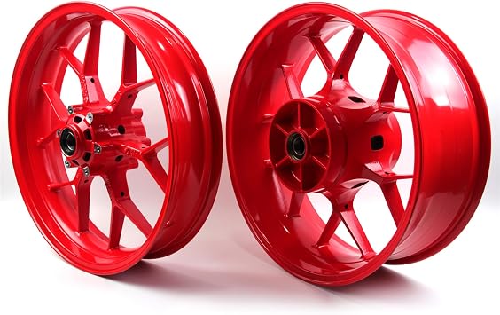Red Front Rear Wheel Rims Compatible with Honda CBR1000RR 2008-2016, Motorcycle Replacement Accessories Parts
