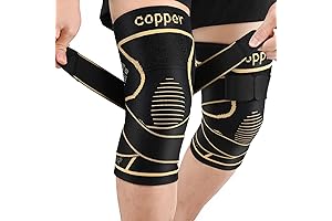 Copper Compression Knee Sleeves (2 pack) for Knee Pain