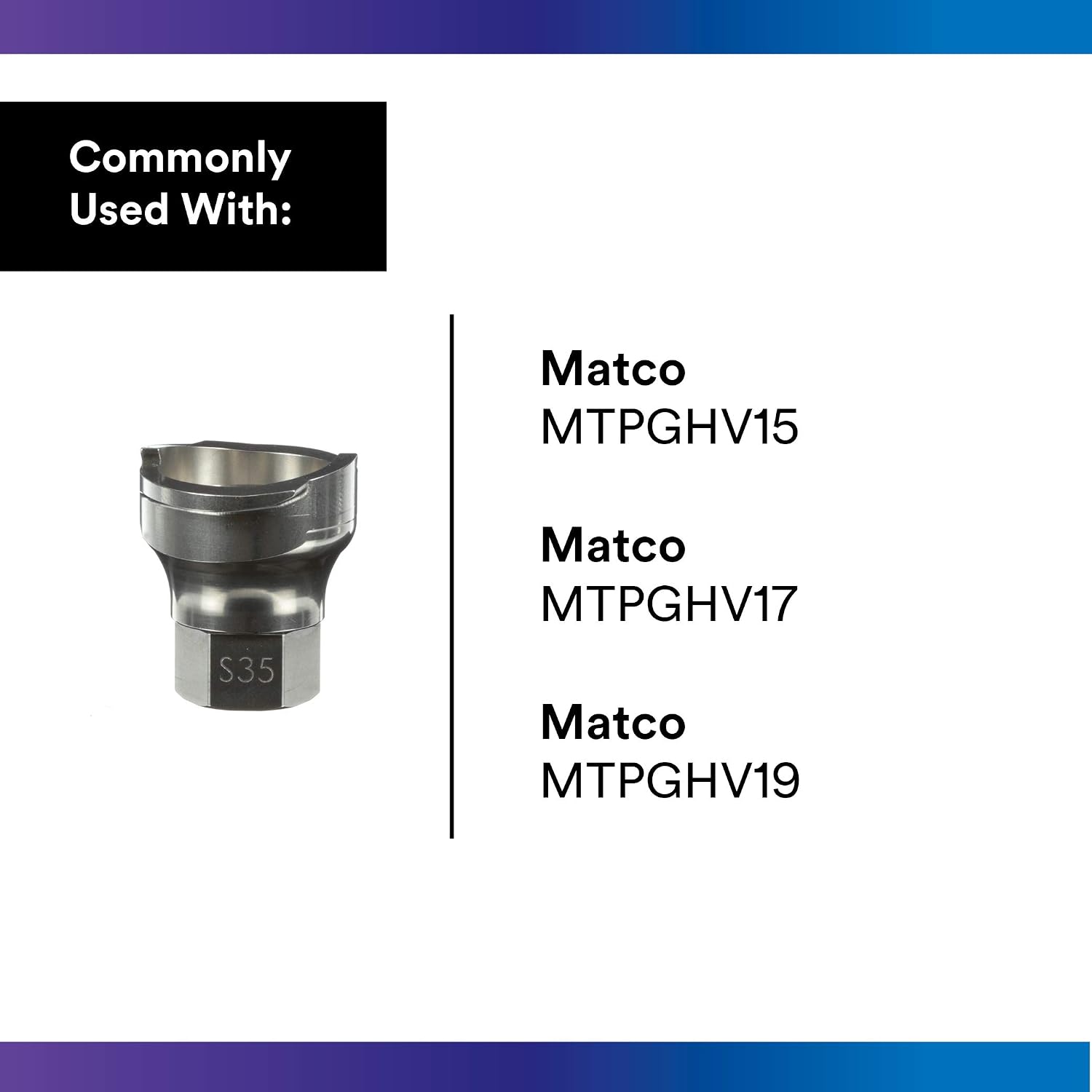 3M PPS 2.0 Spray Gun Adapter #S35, 26130, 16 mm Female, 1.5 mm Thread Stretched, Connects Select Lex-Aire and Matco Paint Guns to PPS 2.0 Paint Spray System, 1 Pack