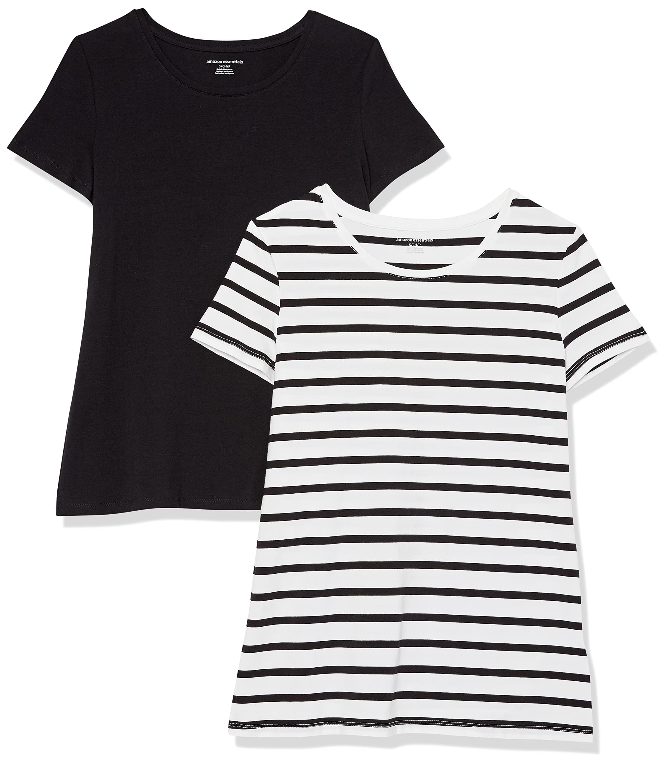 Amazon Essentials Women's Regular-Fit Short-Sleeve T-Shirt (Crewneck and V-Neck Options), Multipacks — view 25