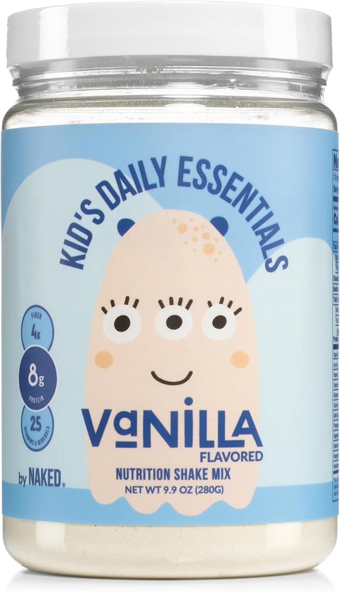 NAKED Naked Vanilla Kids Daily Essentials, Kids Protein Shake Made With Organic Milk, 6 Organic Vegetables, 25 Vitamins and Minerals, No Artificial Sweeteners, Flavors, Colors or Preservatives