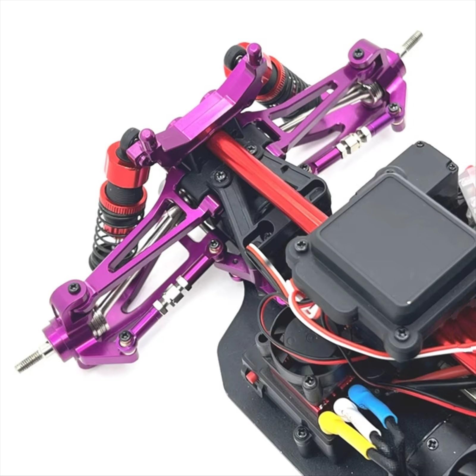 pour 14209 14210 1/14 Coupelle Direction pour Bras Oscillant Support Tour D'amortisseur Piliers Carrosserie Pièces Mise À Niveau pour Voiture RC Rc Bloc De Direction