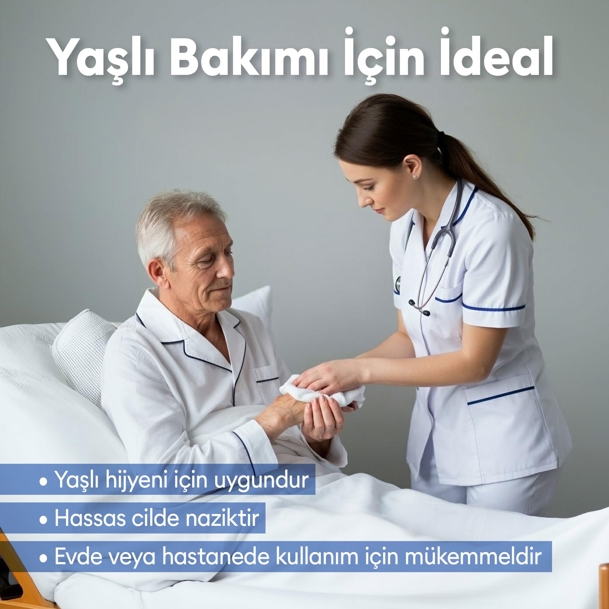 Papilion Yetişkinler İçin Vücut Temizleme Mendilleri, Ekstra Büyük Boy Tek Kullanımlık Yıkama Bezleri,Durulama Gerektirmeyen Temizlik, Yaşlı Bakımı, Yatak Banyosu, İdrar Kaçırma Bakımı İçin, 50 Adet