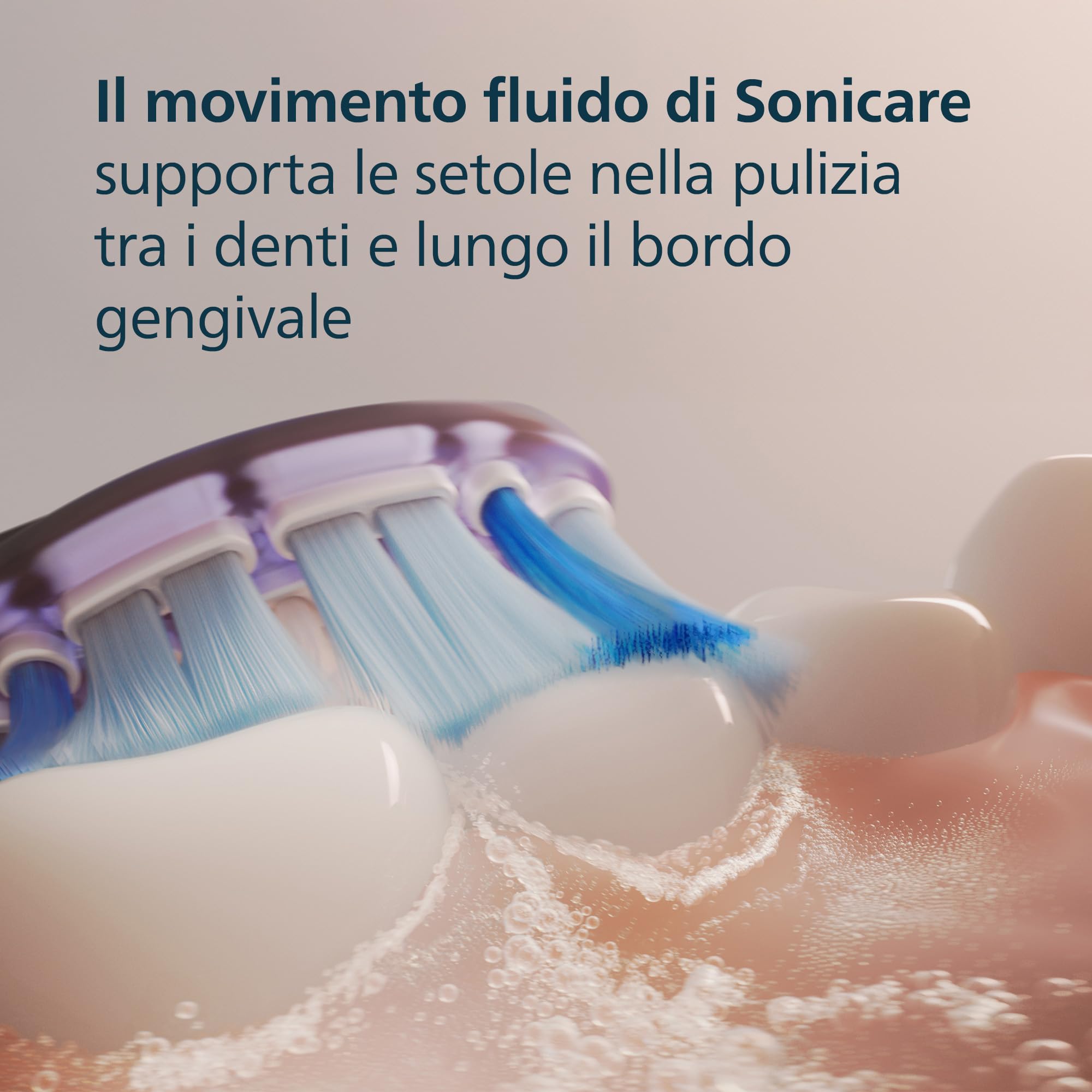 Philips Sonicare G3 Premium Gum Care, testine di ricambio originali, nero, confezione da 6, HX9056/88, Nuovo, 6 Testine