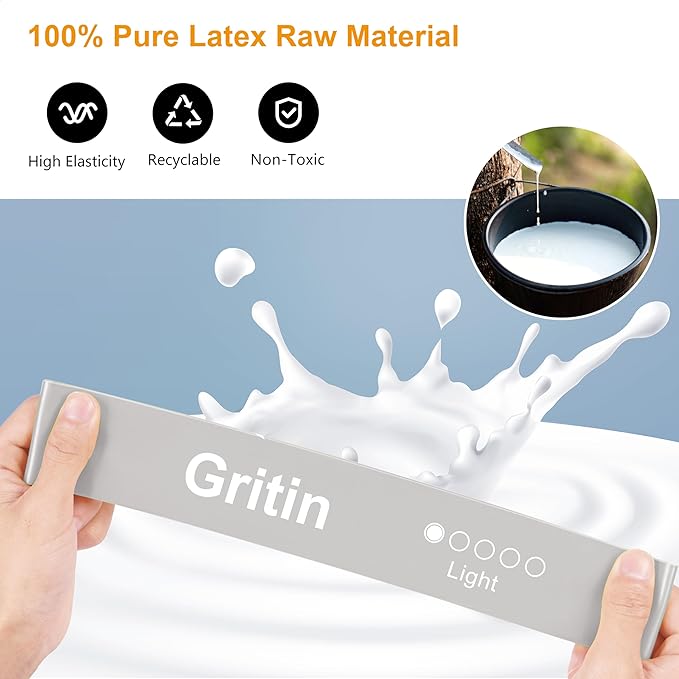 Additionally, the Gritin Resistance Bands are user-friendly, with each band clearly labeled for its resistance level, ensuring that you can easily select the appropriate band for your workout needs. This feature, coupled with the diversity of exercises they support—from squats and lunges to stretching and rehabilitation exercises—makes them a valuable addition to any fitness regimen. Furthermore, their lightweight design emphasizes their convenience, allowing users to maintain their workout routine regardless of location.