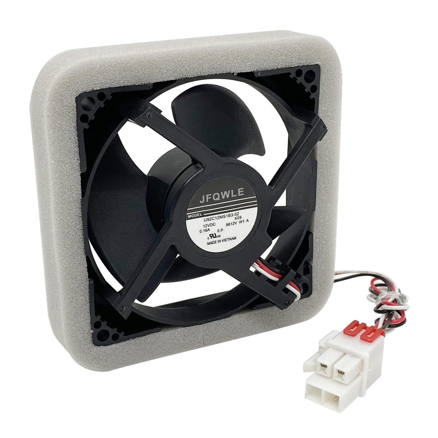 DA81-06013A DA31-00287A U92C12MS1B3-52 Refrigerator Evaporator Fan Motor for Samsung RF28HMEDBSR/AA, RF28HFEDTSR/AA, RF26HFENDSL/AA, RF263TEAESG/AA, RF263BEAESR/AA DC12V 0.16A Fridge Fan