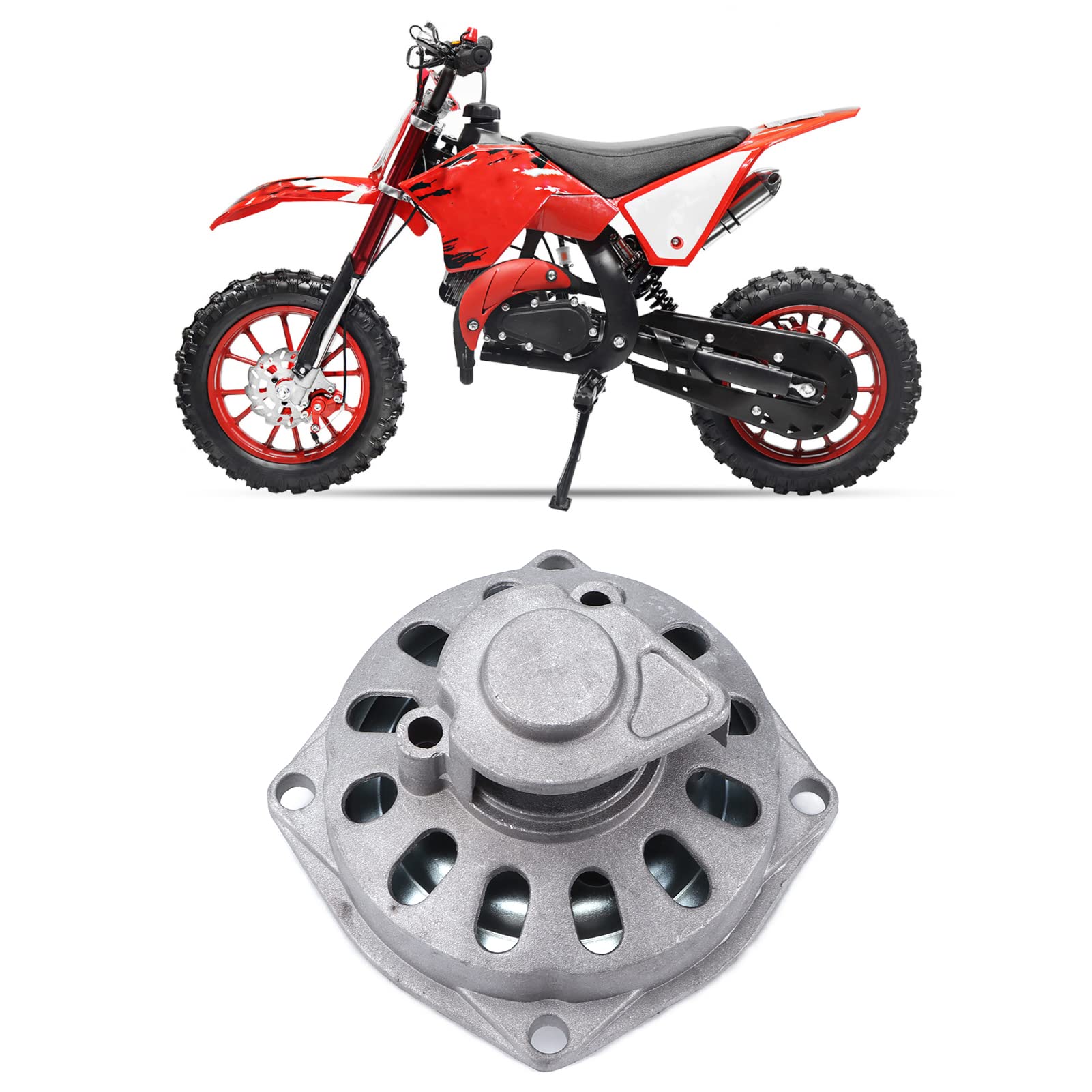 Clutch Drum Gear Box 25H 6 Denti per Motore 47cc 49cc 2 Tempi, Frizione con Catena ad Alta Resistenza, Ricambio per Pocket Bike Mini Moto Go Kart e Quad per Bambini