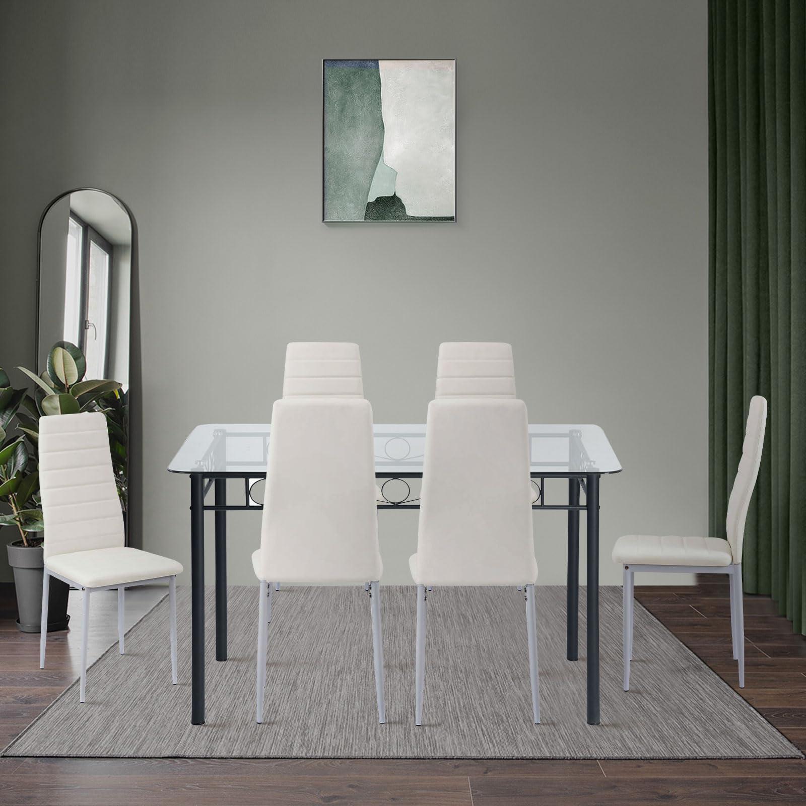anrekl Lot de 10 chaises de salle à manger avec accoudoirs, modernes, avec pieds en métal, siège rembourré confortable, pour salle à manger, salon, cuisine (noir