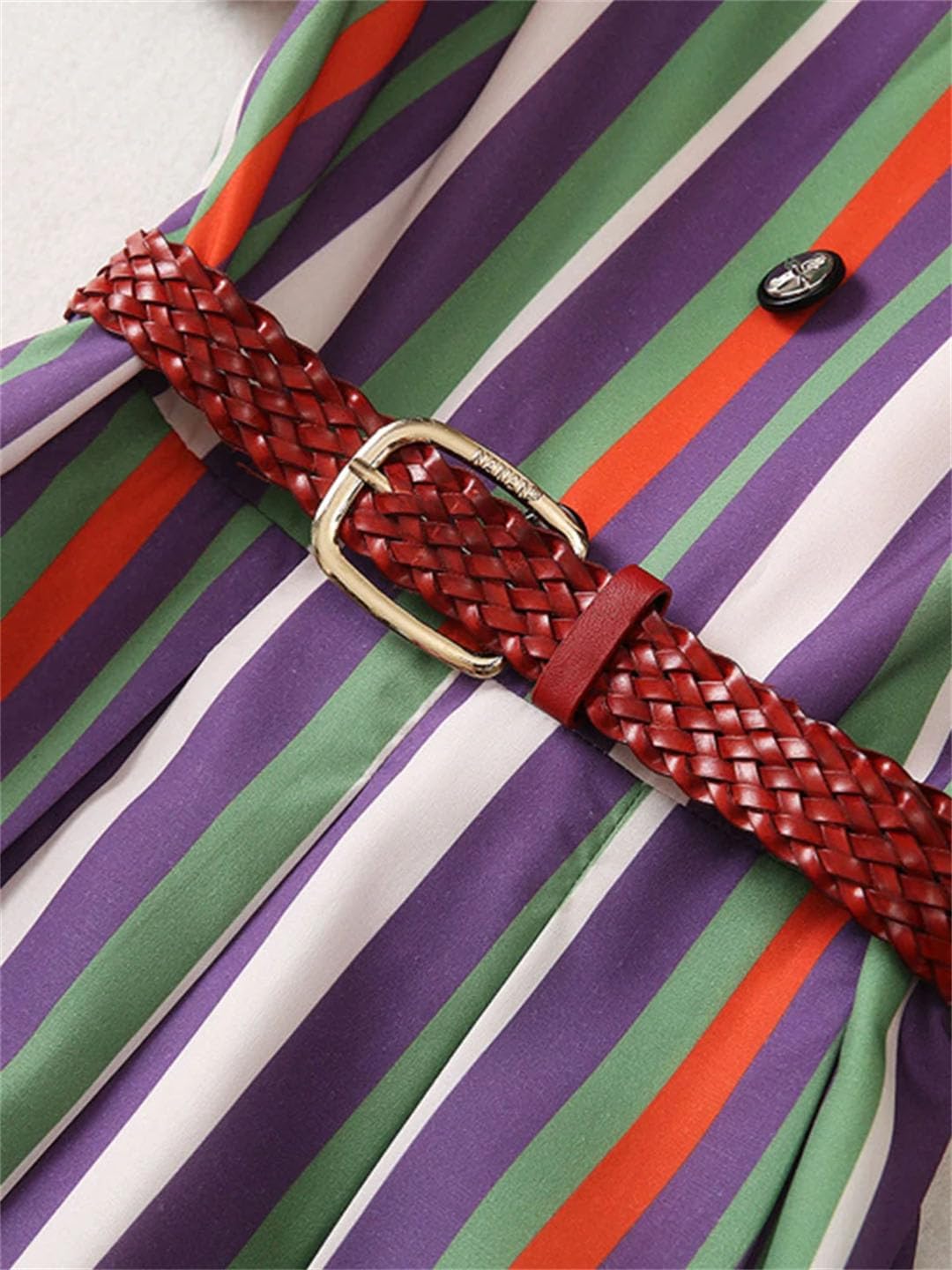 Elegancka damska sukienka w paski, z krótkim rękawem, Midi Vestidos, kwadratowy kołnierz, szlafrok na urlop