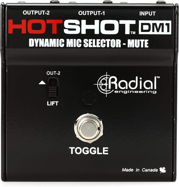 3-Pack Radial Hotshot DM-1 Dynamic Microphone Output Selector/Mute Switch Value Bundle