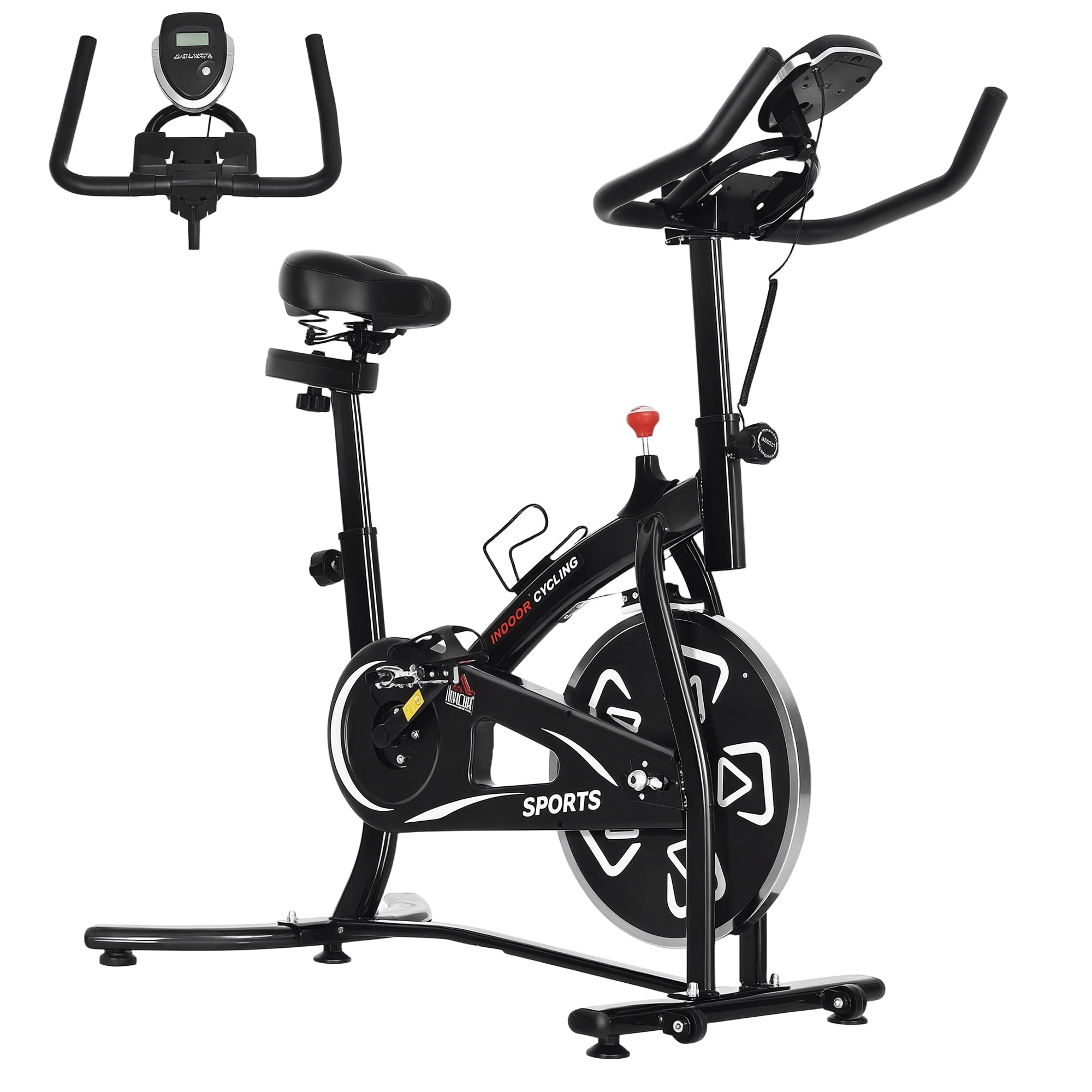 HOMCOM Exercise Bike - Standard - Black