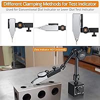 Vista 5 de Neoteck Base Magnética de Acero con Máximo Arrastre de 132lbs/60kg para Indicador de Dial Digital con Orificio de Sujeción de 3/8 Pulgadas (9.52mm)