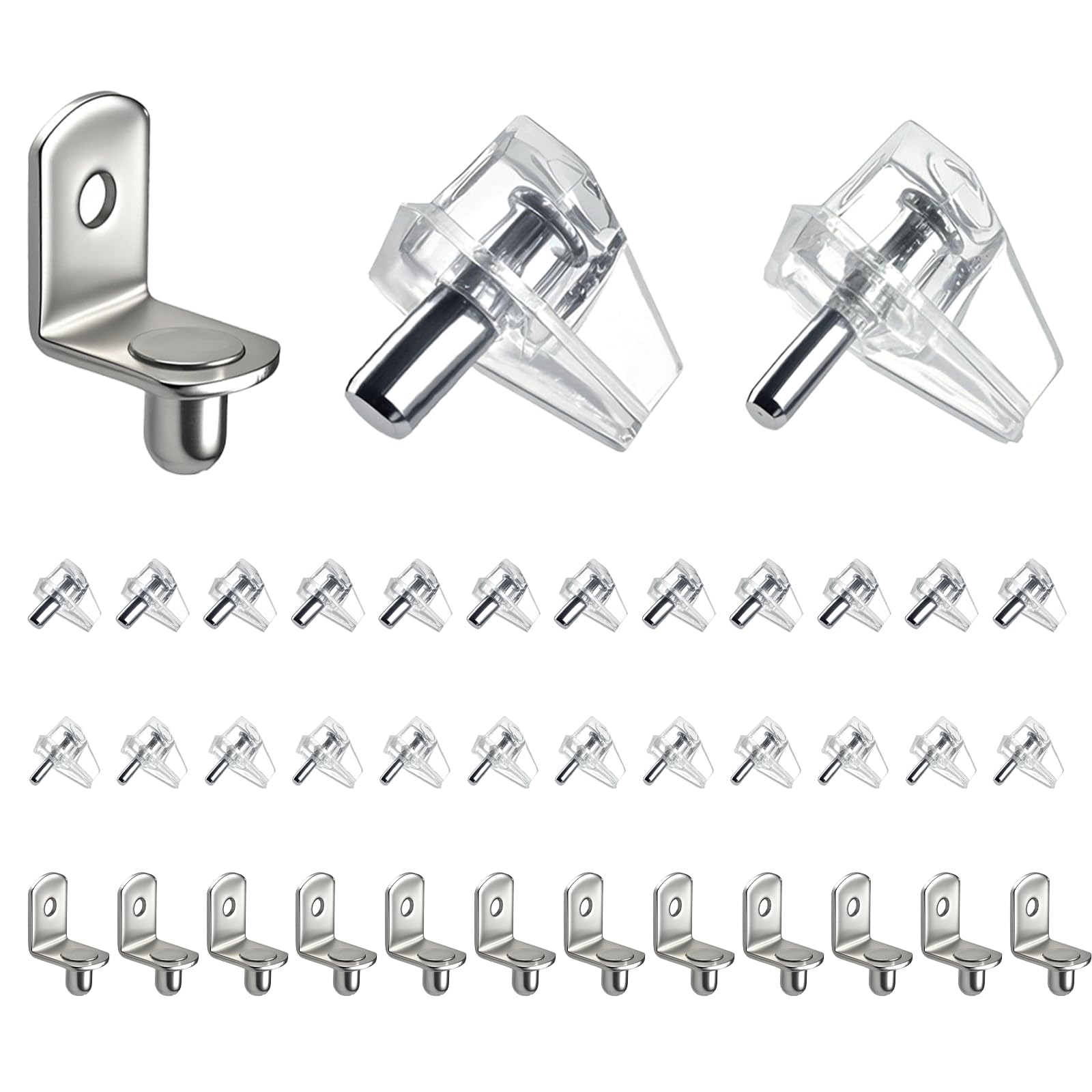 36PCS Shelf Pegs for Shelves , Assorted Size Shelf Pins Kit