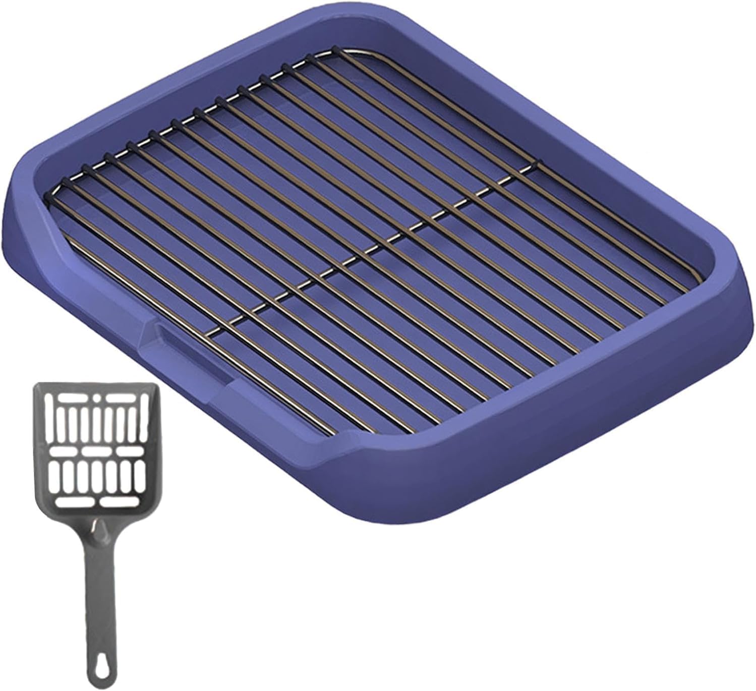 Dog Toilet, Indoor Potty Tray Pet Litter Pan, Puppy Potty Tray, Potty Trainer Puppy Pee Pad for Small Medium Large Dogs, Blue
