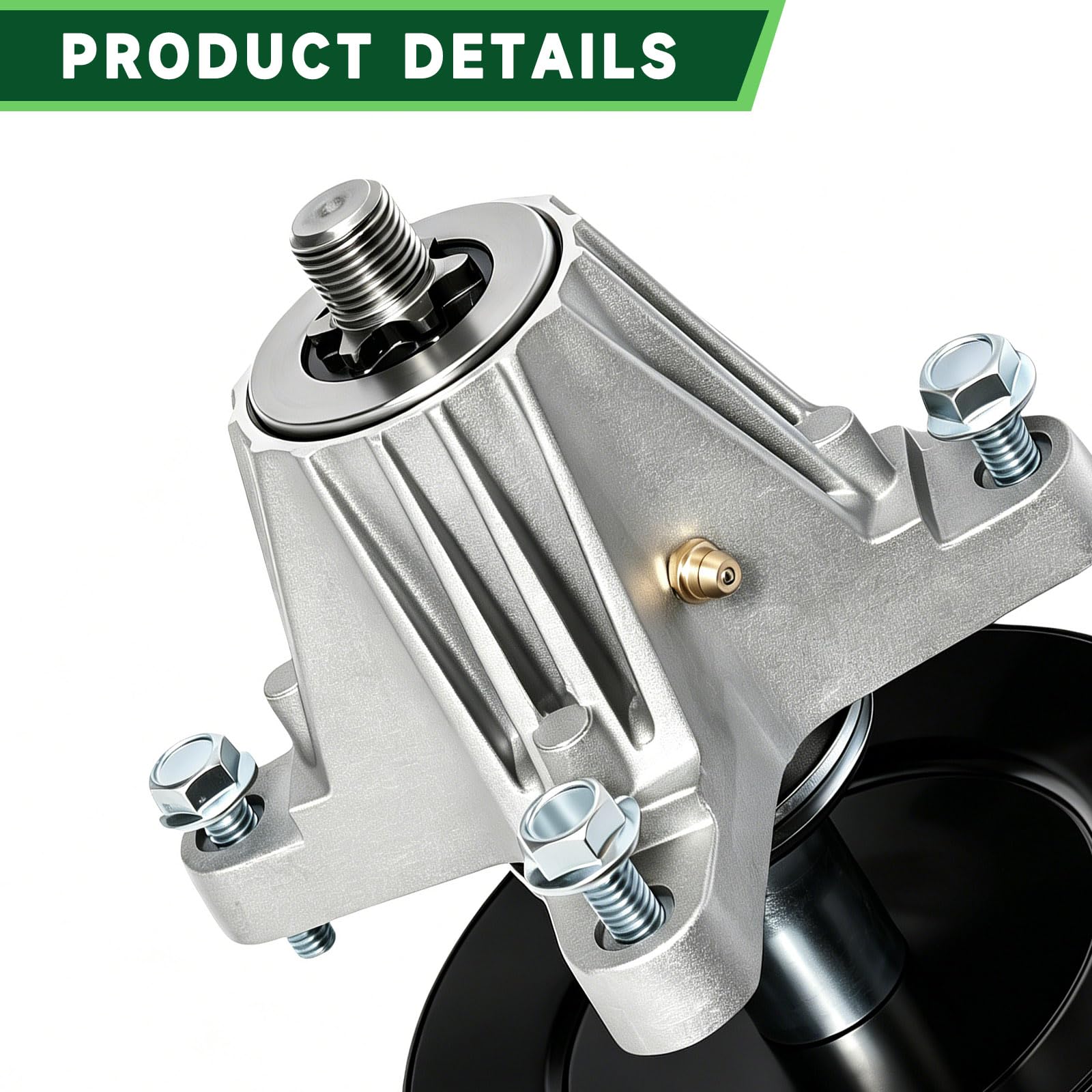 Kit de cuchillas de elevación media de eje de cubierta para MTD Cub Cadet RZT S54 LX54 T310 GT54 incluye (3) conjunto de husillo 618-06978 (3) cuchillas de cortacésped 942-05056