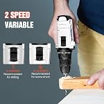 16.8v Cordless Power Drill Combi Driver Electric Screwdriver Tools Kit,2 Variable Speed 18+1 Torque Setting,23pcs Drill/Driver Bits，2 Powerful Battery