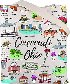 Cincinnati Ohio Tote Bag Cincinnati Ohio Gifts Cincinnati Souvenir Gift Cincinnati Welcome Gift Cincinnati Travel Shoulder Bag