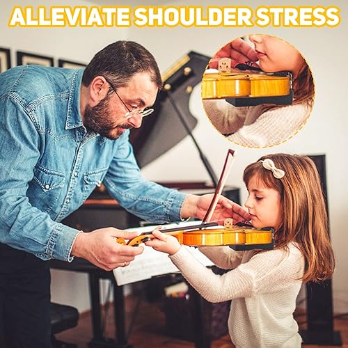 Miniatura 6 de Facmogu 10 almohadillas de hombro de espuma para violín, almohadillas de hombro de esponja económica para violín de 34-12, soporte de esponja suave