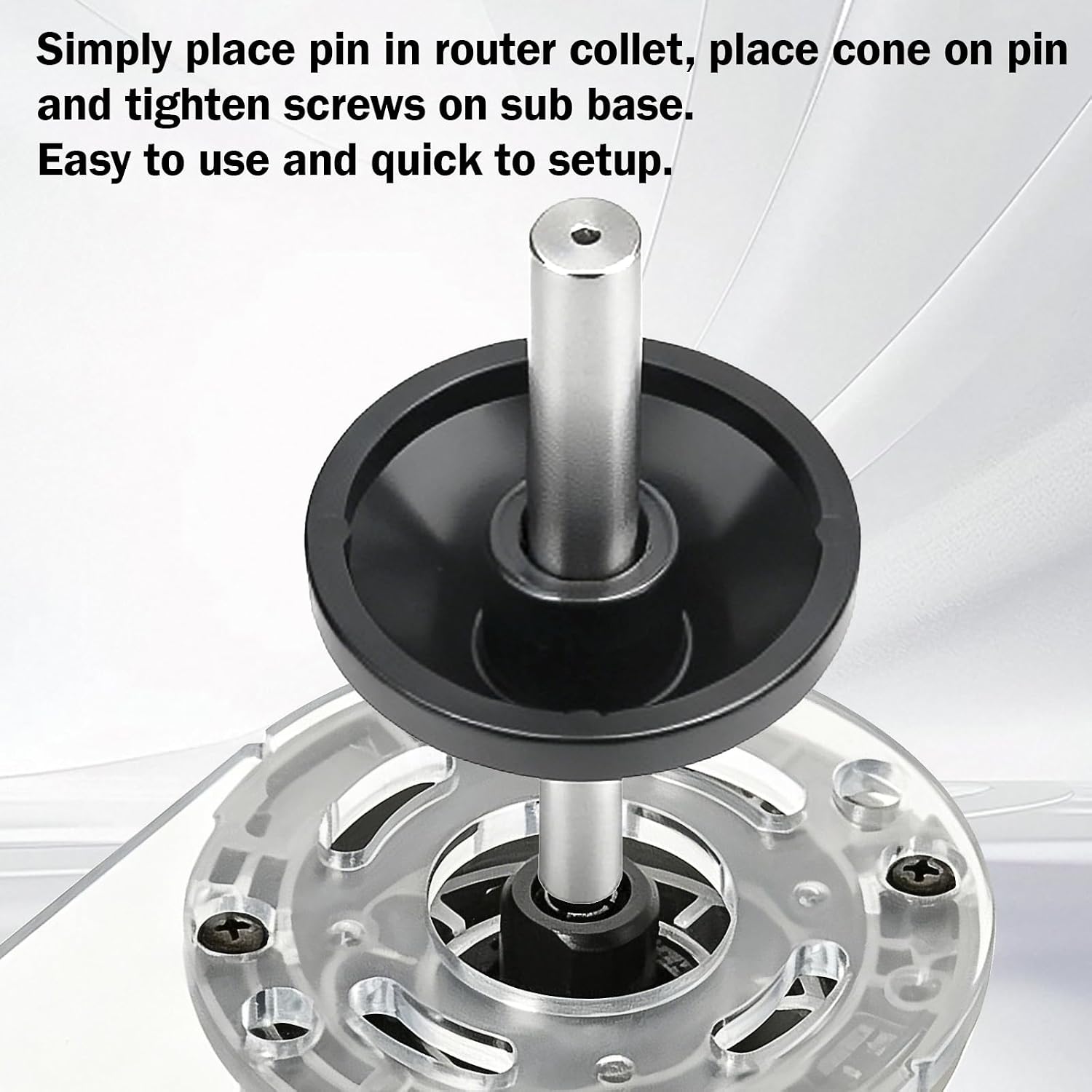 DNP617 Router Centering Cone for DE-WALT Fixed Base Compact Router,black image 5