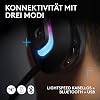 سماعة الألعاب اللاسلكية Logitech G G522 LIGHTSPEED ميكروفون كامل النطاق صوت ممتد ثلاثي الاتصال (LIGHTSPEED Bluetooth USB A إلى C) LIGHTSYNC RGB للكمبيوتر الشخصي Nintendo Switch/Switch 2 - أسود