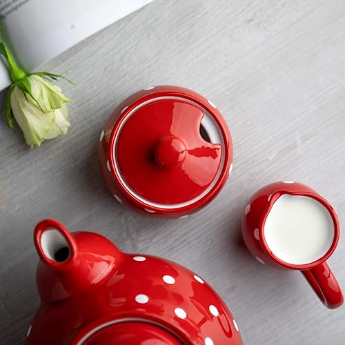 Miniatura 3 de City to Cottage Azucarero de cerámica con tapa, condimento de azúcar de 10 onzas para barra de café, tazón dispensador de azúcar, olla de