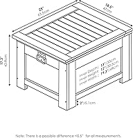 Vista 2 de Furinno FG19917 Tioman - Enfriador de madera para exteriores, natural