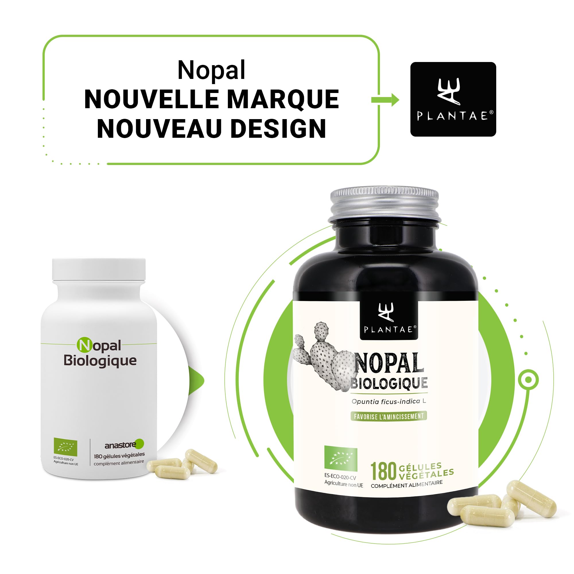 NOPAL BIOLOGIQUE * 470 mg / 180 gélules * Cardiovasculaire (glucose), Digestion, Poids (bruleur de graisse, coupe-faim, minceur)