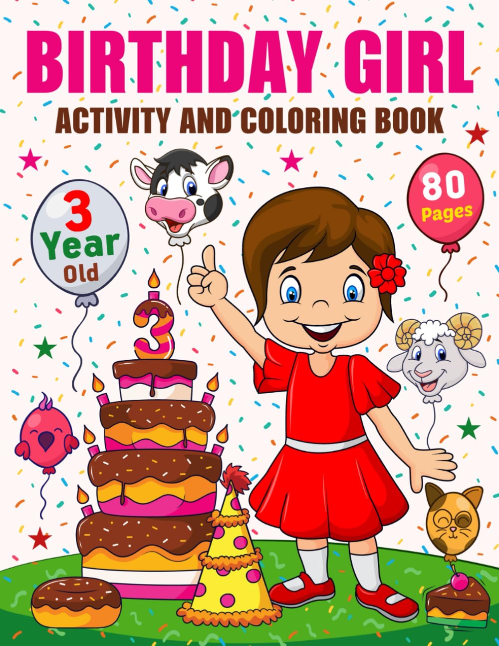 Birthday Girl Activity And Coloring Book For Year Old