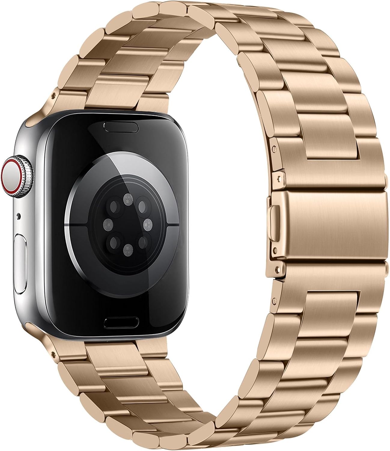 No Tool Needed Bands Compatible with Apple Watch Band 42mm 41mm 40mm 38mm for Women Men, Detachable Metal Strap for iWatch SE Series 11 10 9 8 7 6-1, (Gold) - Image 8
