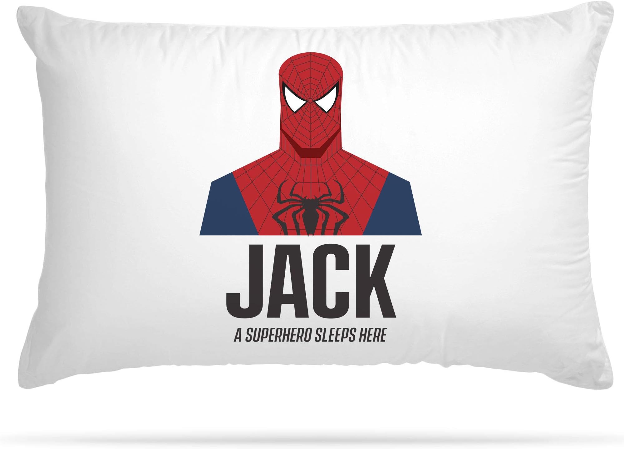 Personalised Pillow Case 15 Different Superhero Any Name Print Gift for Kids Bedroom Decoration Boys and Girls (Spider-Man)
