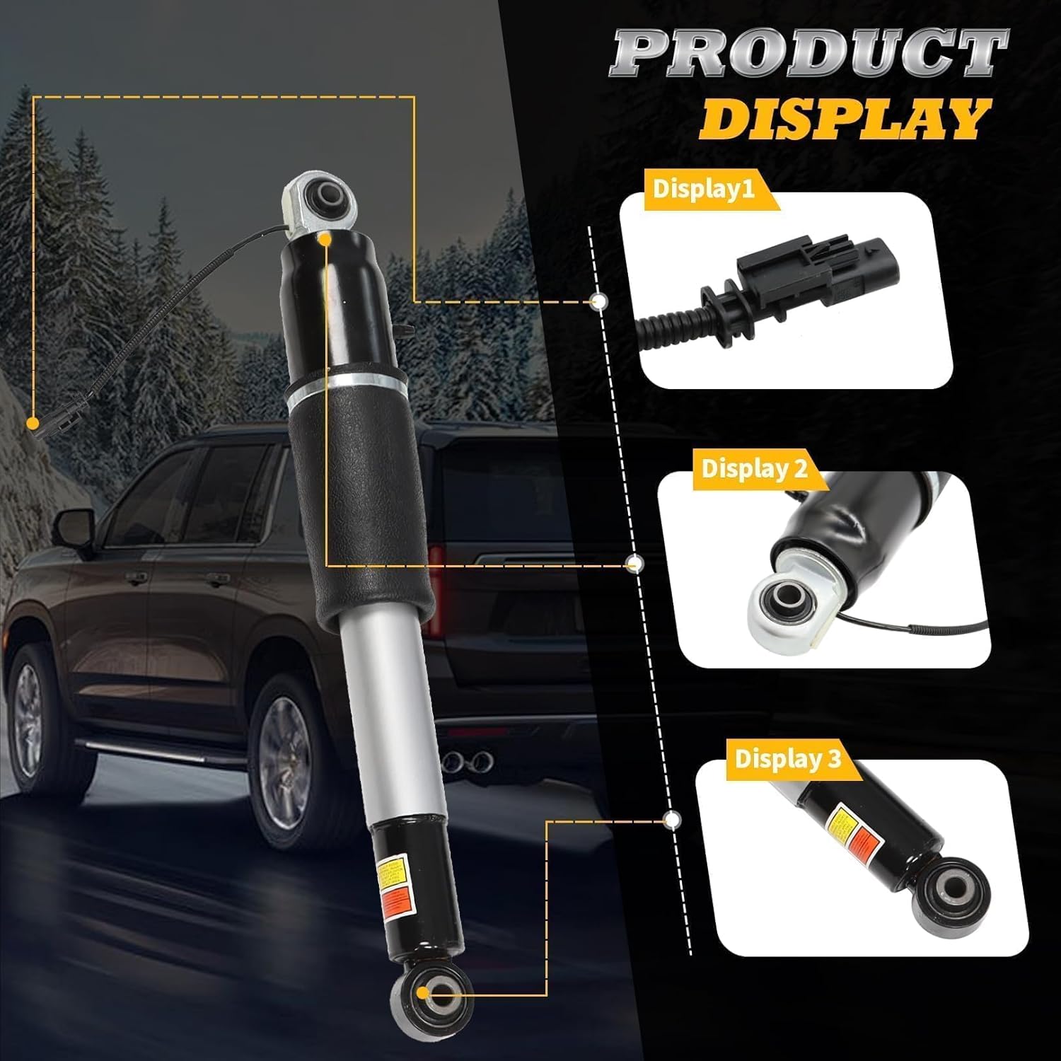 84176675 Pair Rear Airmatic Shock Absorber Struts Compatible with Escalade Suburban Tahoe Yukon 2015-2020 23267007 23290661 23151122 Lift Suspension Kit