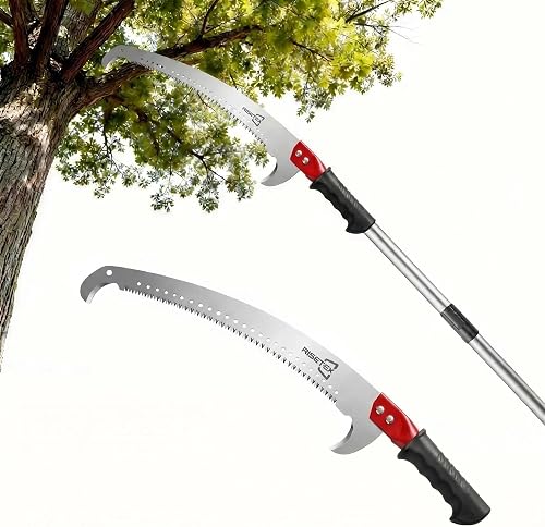 RISETEX Pole Saws for Tree Trimming 9.2 FT, Manual Pruning Saw
