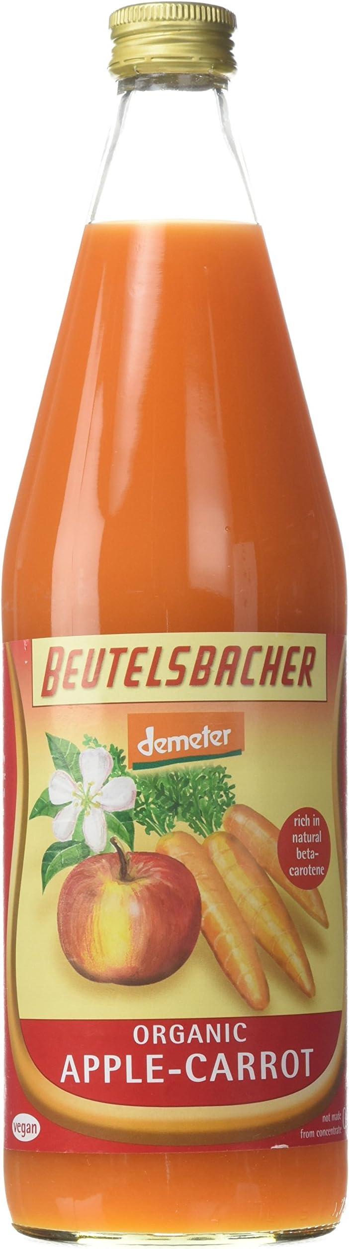 Beutelsbacher Demeter Apple and Carrot Juice 750 ml (Pack of 6)