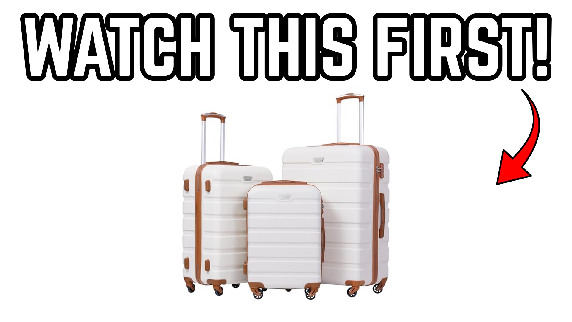 Watch Coolife Luggage Set 3 Piece Lightweight Durable Hardshell on