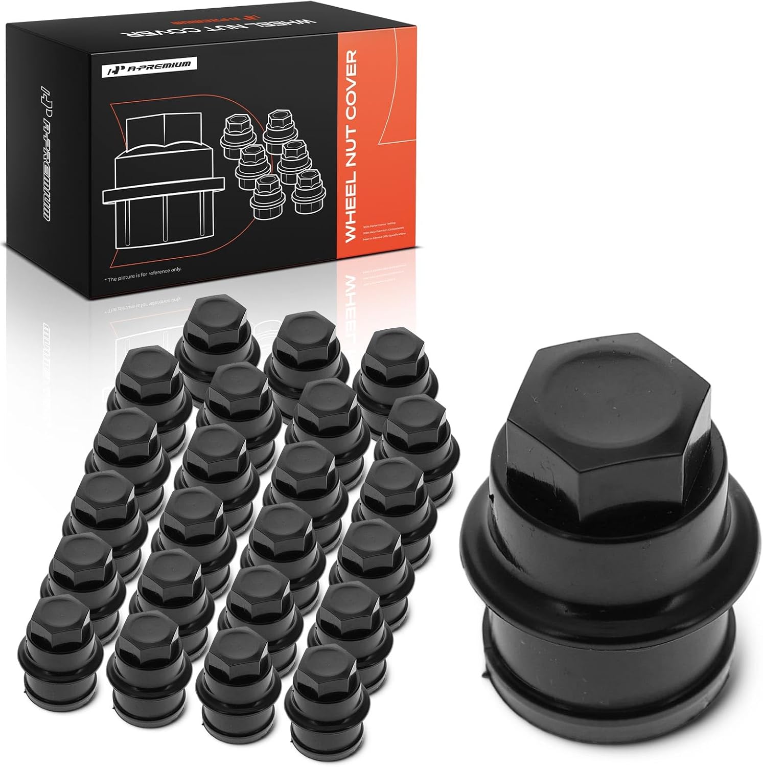 A-Premium 24PCS 27mm Wheel Lug Nut Covers Compatible with Chevrolet Silverado 1500, Tahoe, Suburban 1500, Express 2500, Astro, Avalanche 1500 & GMC Sierra 1500, Yukon, Safari & Cadillac Escalade