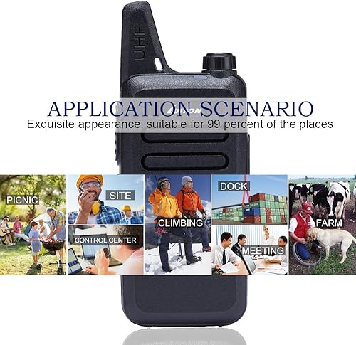 Miniatura 3 de Walkie Talkies LT-316 GMRS Camping al aire libre Senderismo Caza Uhf Mini Walkie Talkies 3 vatios Salida 5-10 millas Rango Micro USB Carga Amateur