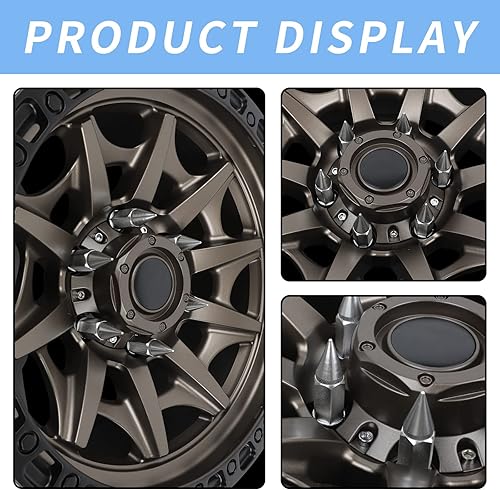 Miniatura 4 de 24 Picos antirrobo extendidos sintonizador ruedallantas Lug Nut M14X1.5+Socket (Plata)