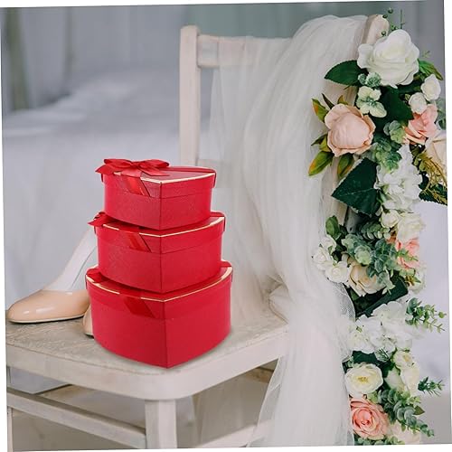 Miniatura 9 de Garneck 3pcs Cajas de flores en forma de corazón cajas florales flores dulces embalaje regalo de cumpleaños perfume Día de San Valentín cajas para