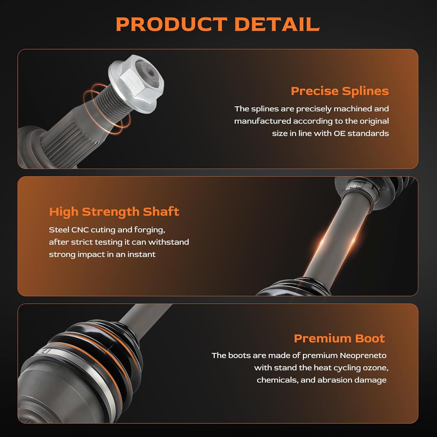 Front Left Driver Side CV Axle Half Shaft Assembly Compatible With 2000-2005 for Buick Century 2005 2006 2007 2008 2009 for Buick LaCrosse 2000-2005 for Buick LeSabre cv axle shaft NCV10235