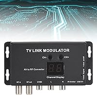 Vista 9 de Modulador UHF, modulador IR TM70 Modulador de enlace de TV Convertidor AV a RF Extensor IR con pantalla de canal Modulador RF para TV con cable