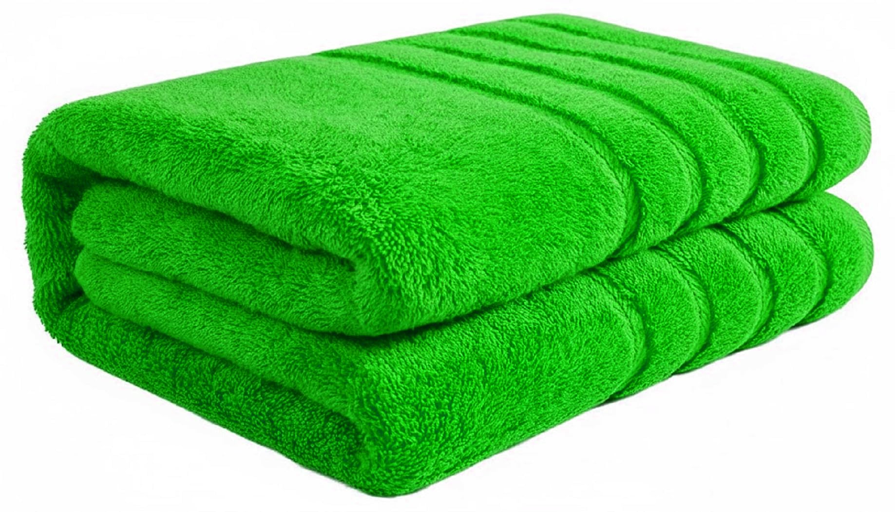 EDB Extra Large Bath Sheet Super Jumbo Big Bath Sheets Towels 100x200cm Body Wrap Thick Absorbent 100% Cotton Quick Dry Bath Towel 600-GSM (Lime Green)