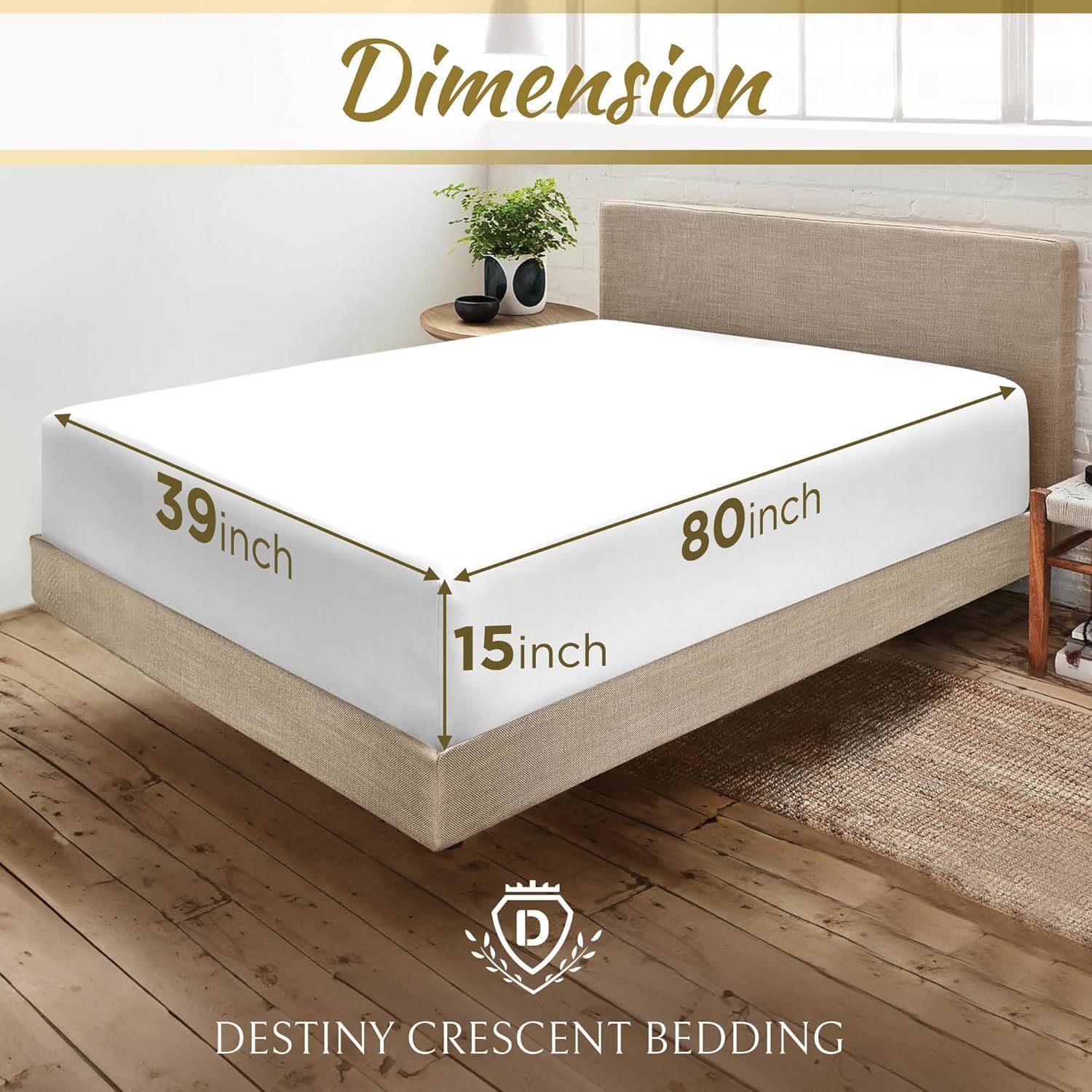 100% Cotton Knit Jersey Twin XL Fitted sheet with two free bonus pillow cases - White - Twin Extra Long, 15" Deep Pocket, 39" x 80" Great for Dorm, Hospital and Split King Beds (White, Twin XL)