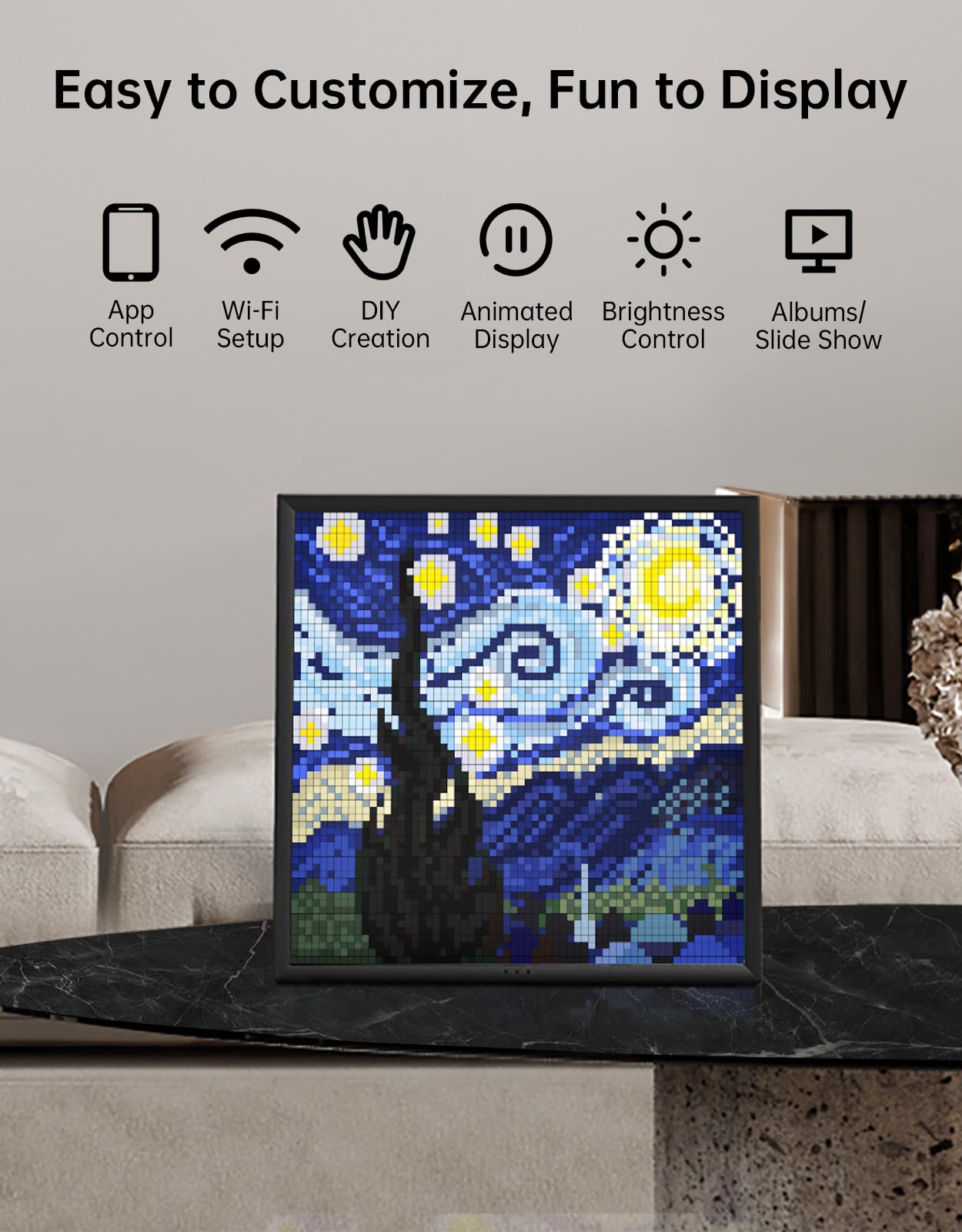 Amazon.com : Divoom Pixoo-64 - WiFi Pixel Cloud Digital Frame with