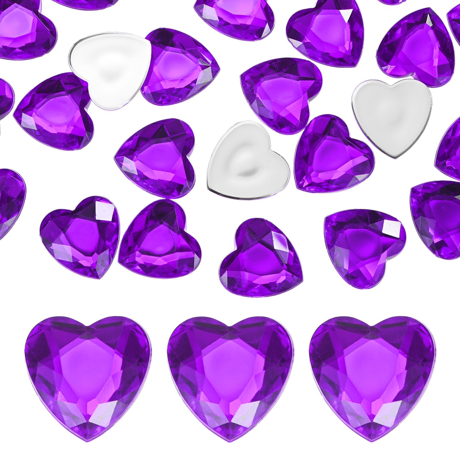 Diamantes de imitación de corazón para manualidades y decoración de joyas en casa