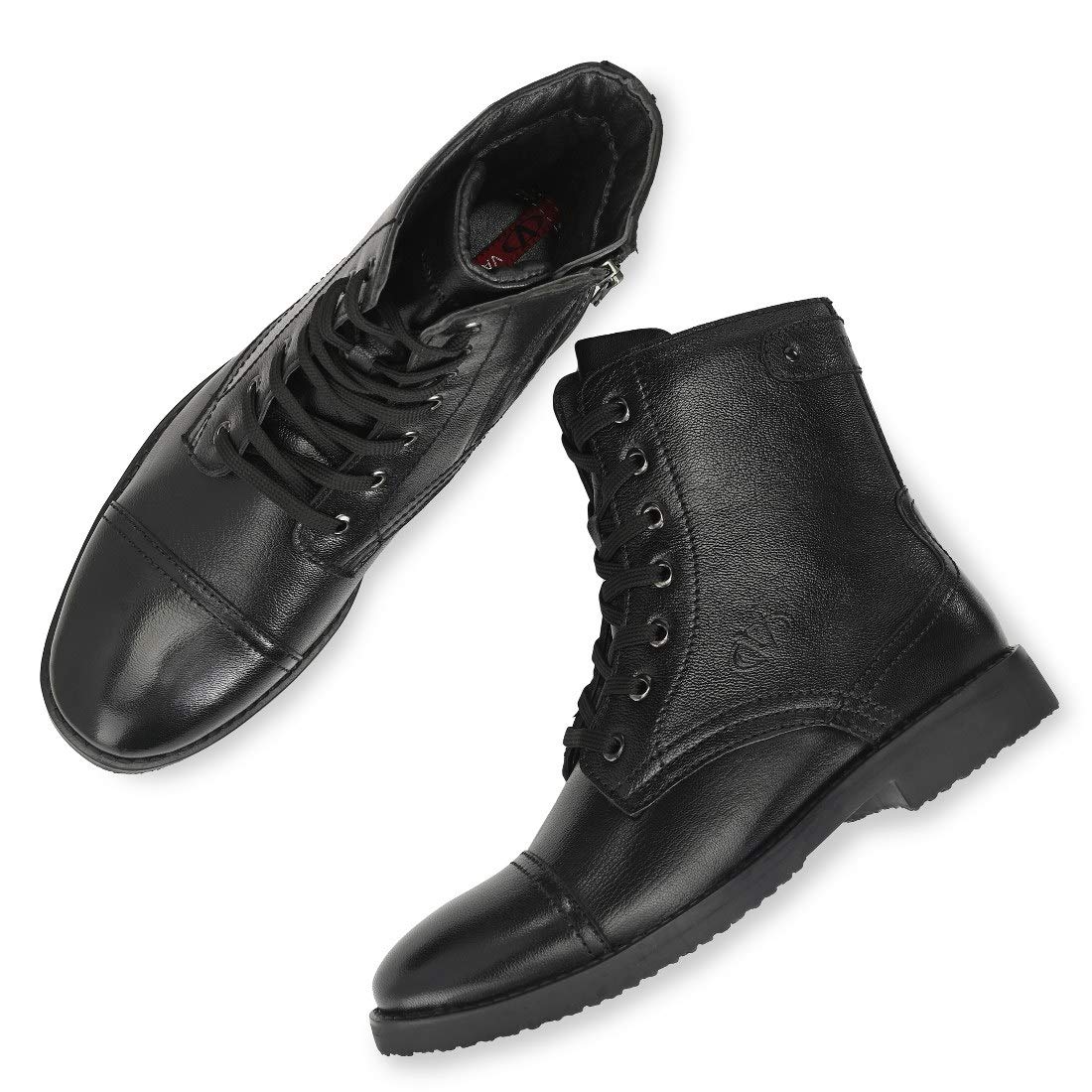 VALENTINO Leather Men's Lace-Up Formal Shoes Breathable | Lightweight Boots with Comfort Sole