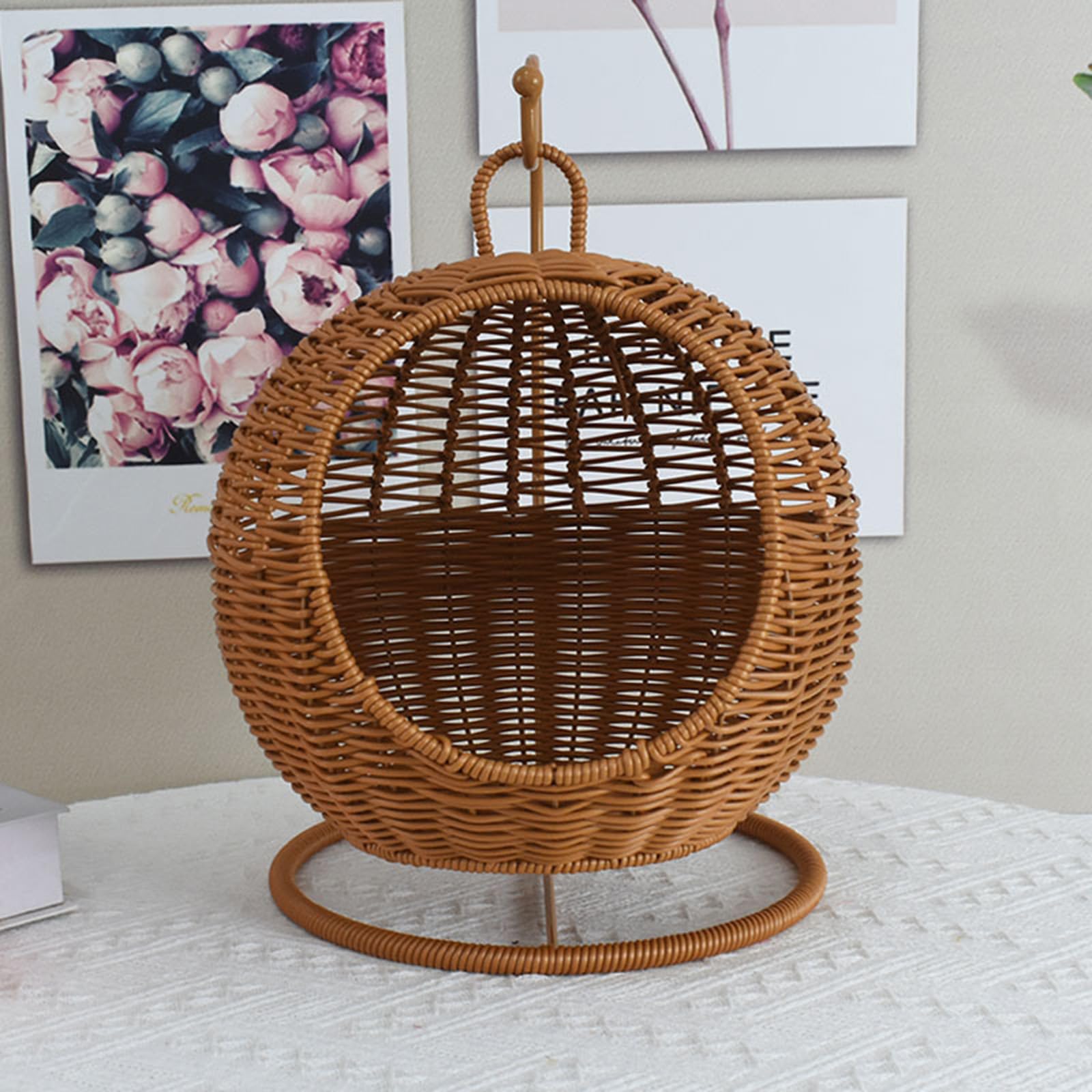 BURLOE Brown, Hand Woven Fruit And Vegetable Hanging Basket - Image 6