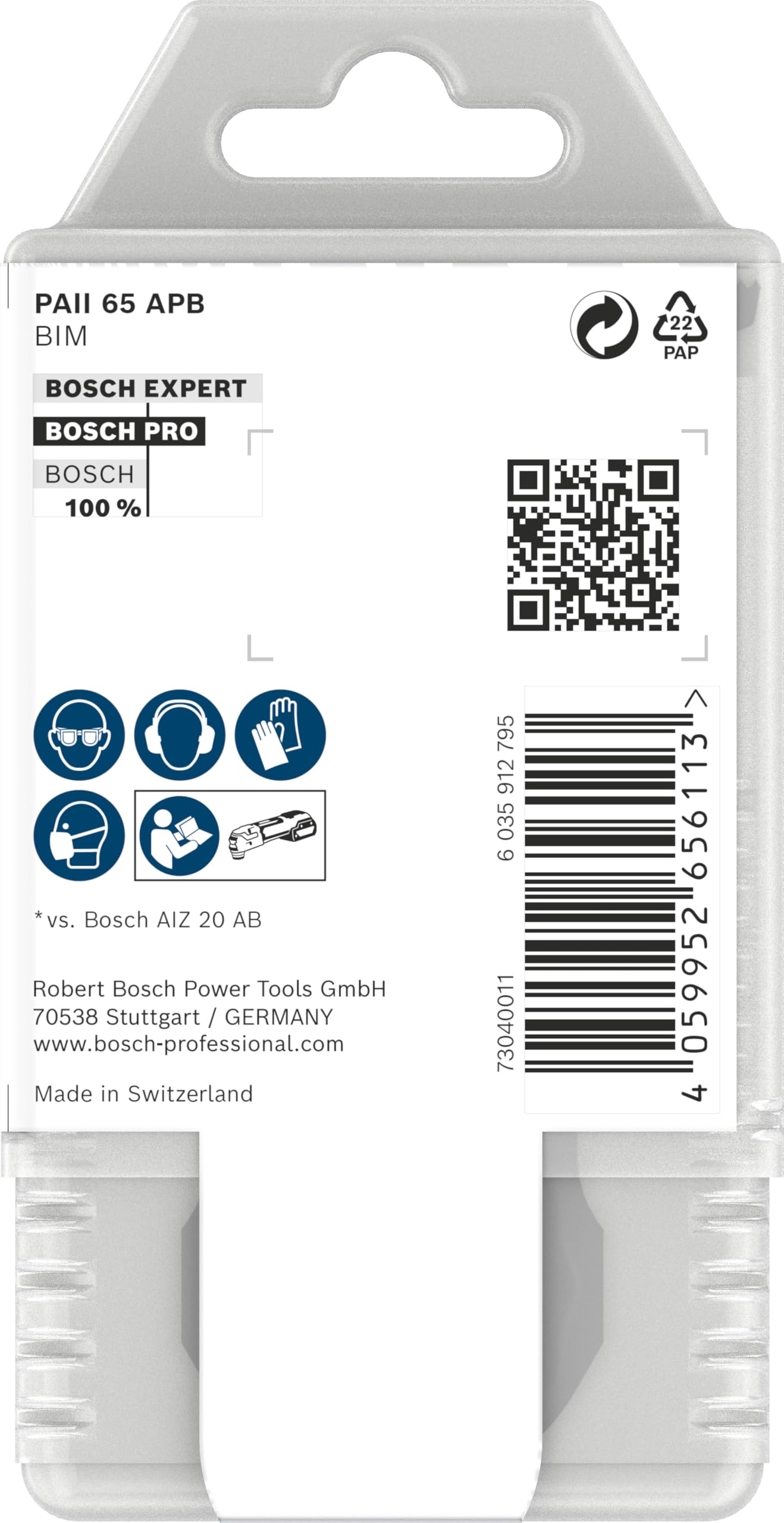 Bosch 10x Lame pour outil multifonctions PRO Multi Material PAII 65 APB (pour Bois clouté, Métal Sandwich, Largeur 65 mm, Professional Accessoire Outil multifonction)