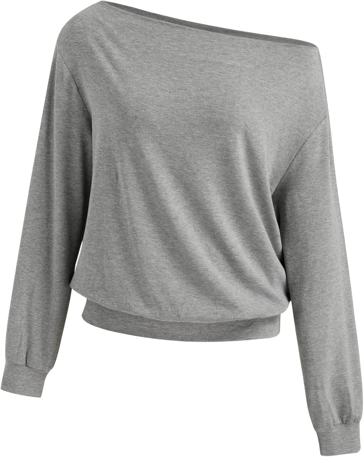 CIDER Off The Shoulder Sweatshirt for Women Long Sleeve One Shoulder Casual Pullover Top Fall Trendy