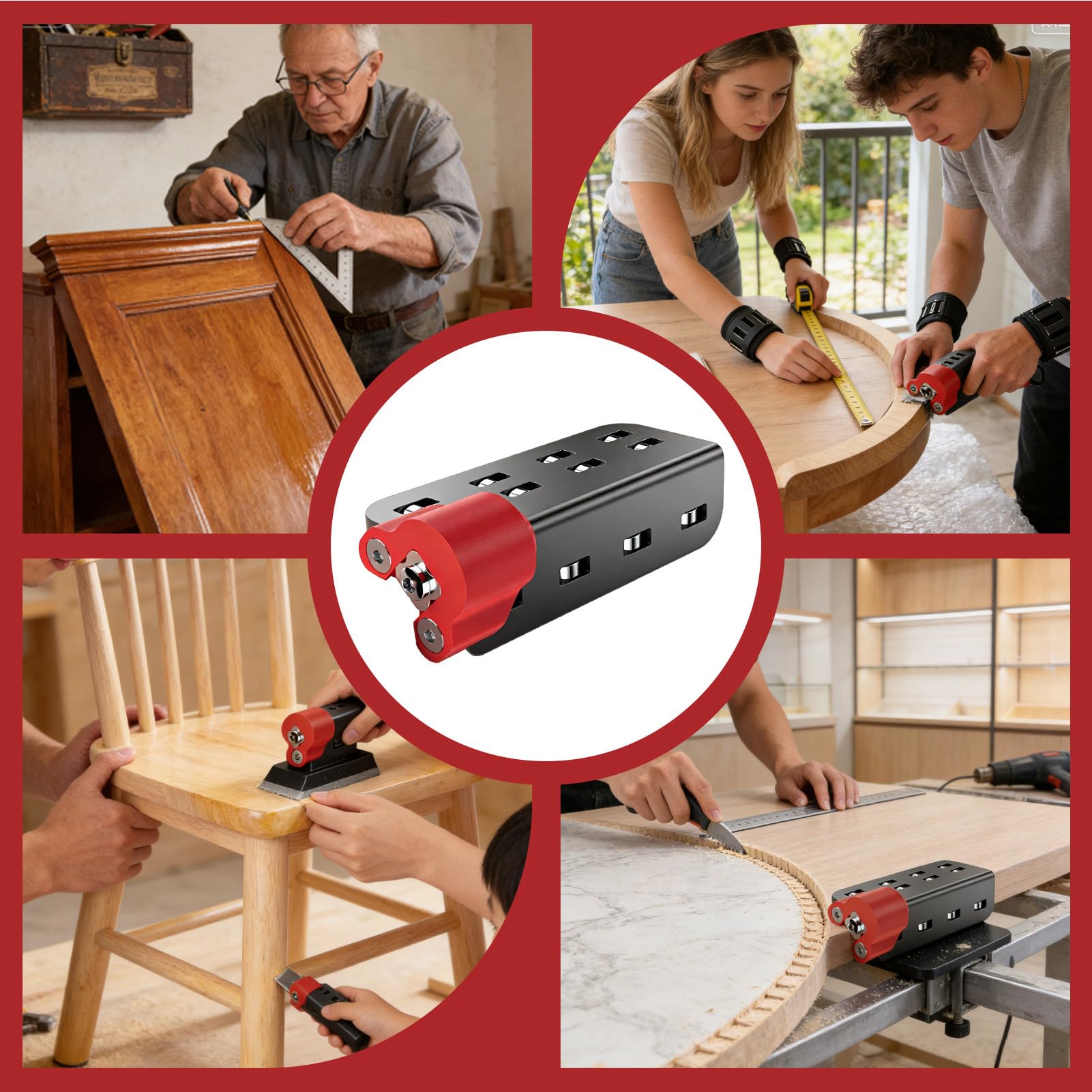 Recortadora de Cantos,Acero de Alto Carbono | Cortador para Bordes de Madera | Para Taller, Entusiasta de Manualidades, Carpintero, Arquitecto, Ingeniero, Recorte de Muebles, Modelo Hecho a Mano